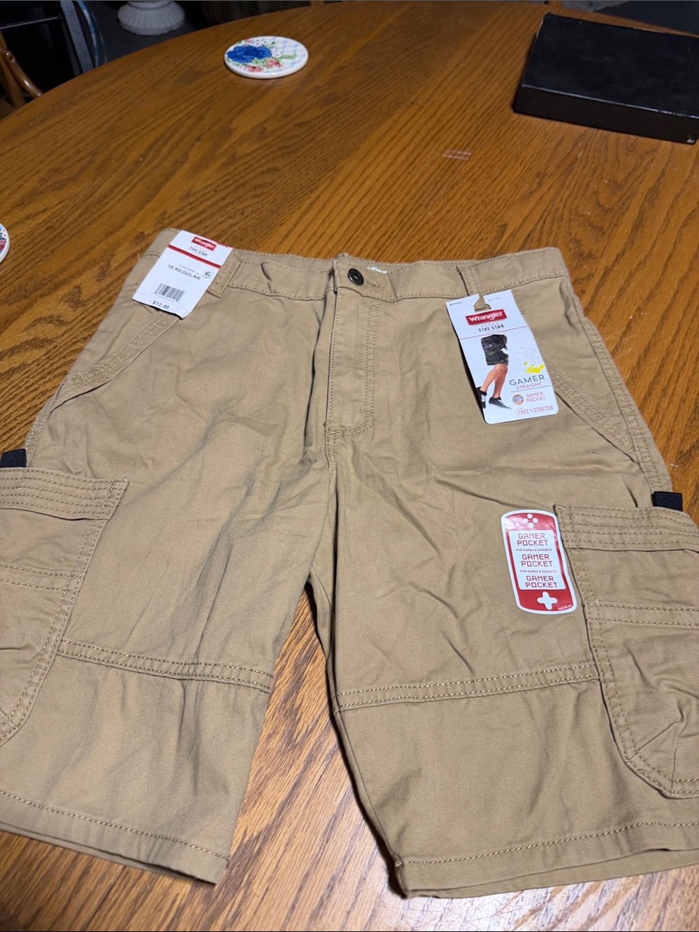 Wrangler Tan Cargo Shorts for Kids